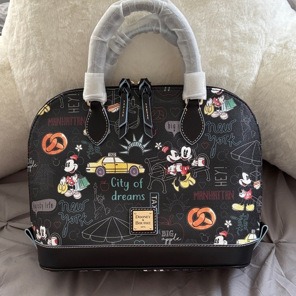 Dooney & Bourke Handbags - Dooney & Bourke Black Satchel/Crossbody Disney Print meets New York NWT